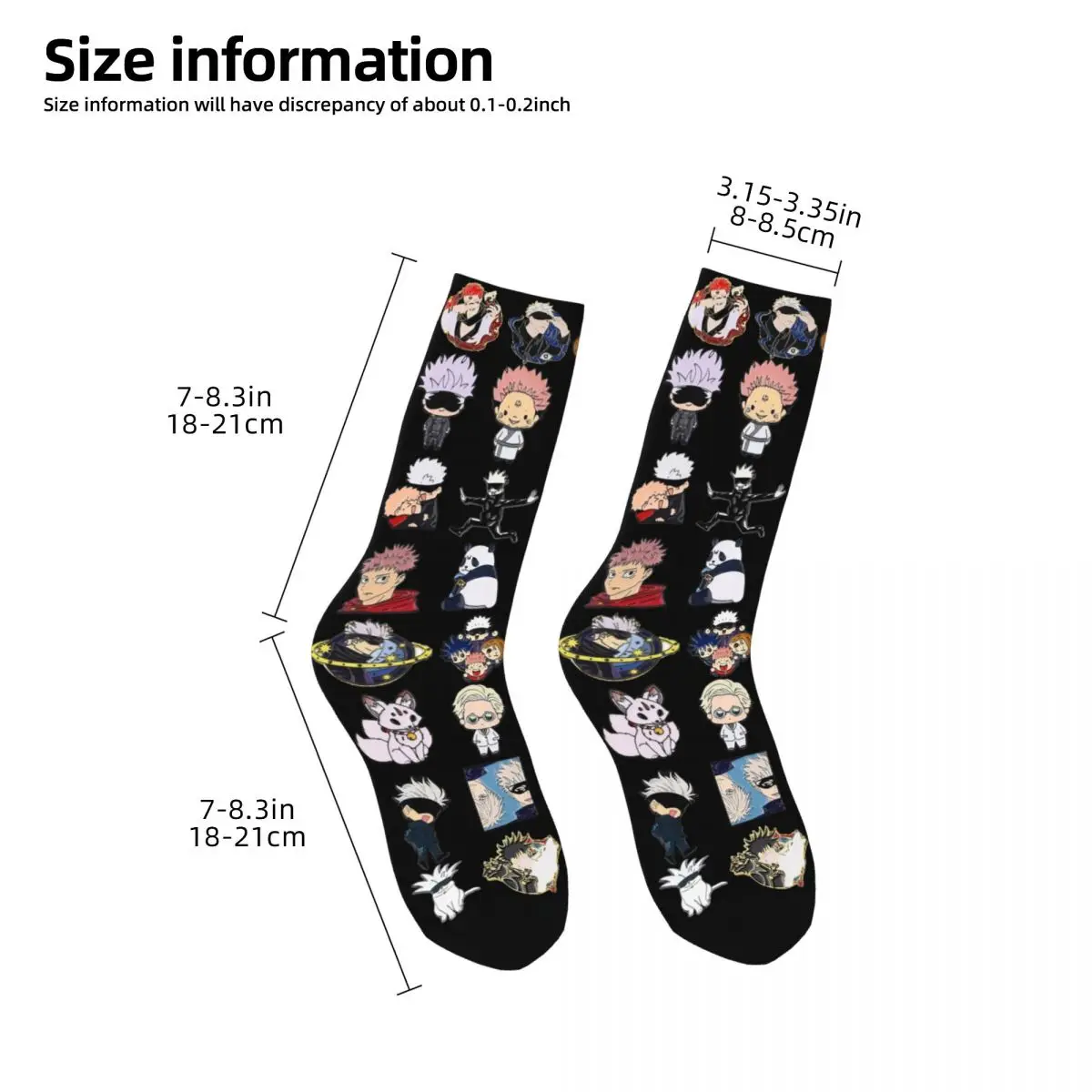 Gojo Sensei Men Women Socks,Jujutsu Kaisen Anime Socks,Motion Beautiful Spring, Summer, Autumn, and Winter Dressing Gifts