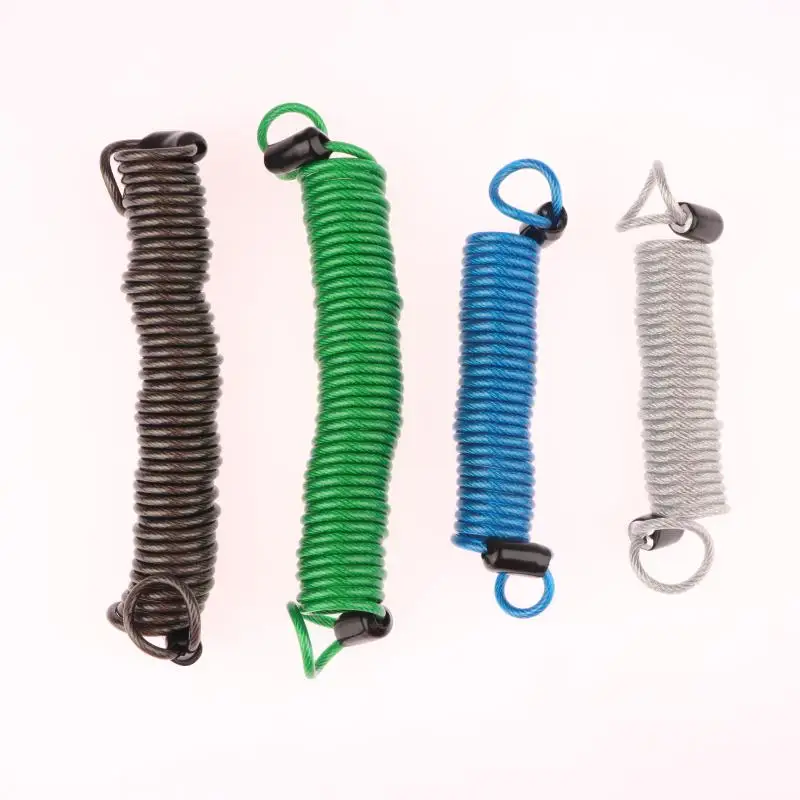 1 Piece Anti-theft Security Reminder Motorcycle Alarm Bold Spring Cable 1.5/2.5m Safety Disc Brake Helmet Wire Bicycle Lock Rope