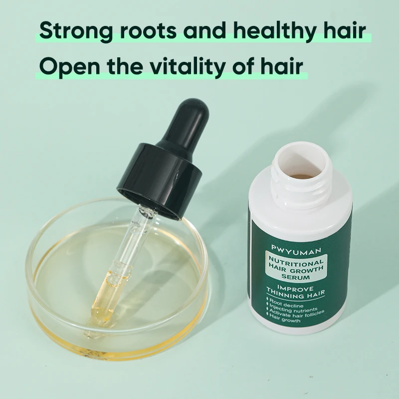 Soro de crescimento capilar, óleo essencial de crescimento rápido, cuidados com o cabelo, 30ml, recrescimento denso, gengibre, promovendo a regeneração