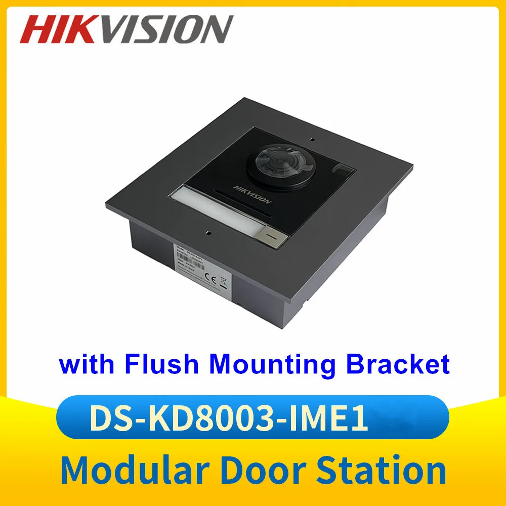 Hikvision IP Interphone DS-KD8003-IME1(B) Smart Doorbell Tech Encastré Mount prompt ket Extérieur Entrée résidentielle Téléphone Interphone vidéo