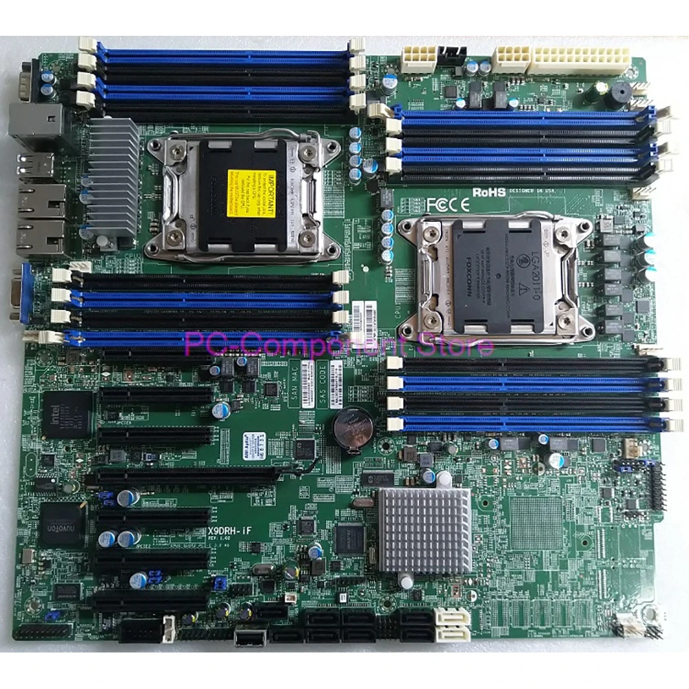 X9DRH-iF For Motherboard Support E5-2600 V1/V2 Family ECC 1 PCI-E 3.0 x16 And 6 PCI-E 3.0 x8 LGA2011 DDR3