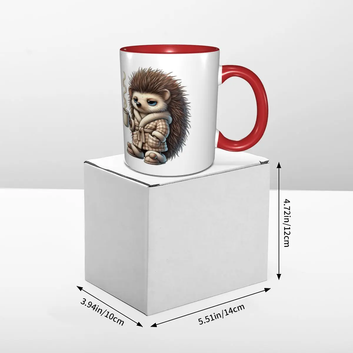 Tired Hedgehog Mug Funny Ceramic Coffee Cups Tea Mugs Milk Cup Drinkware Gift for Friends view 5