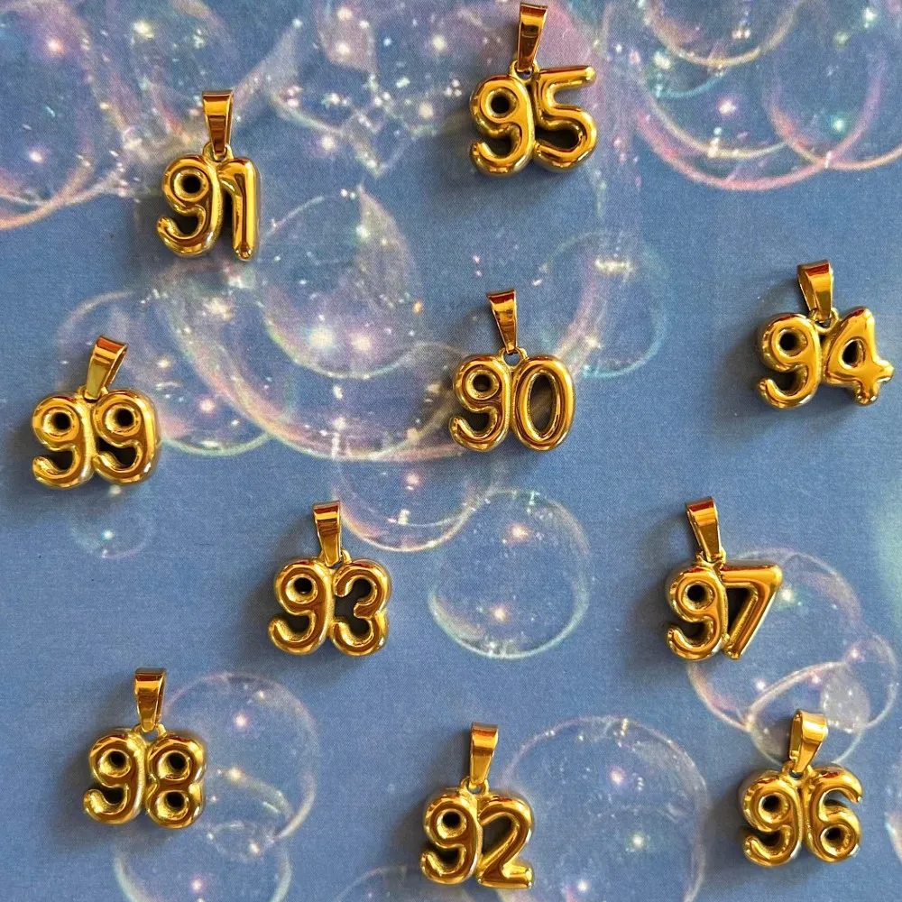 Stainless Steel 90s Digital Pendant For Women Girls Vintage Digital Number Charms Fashion Jewelry DIY Accessories