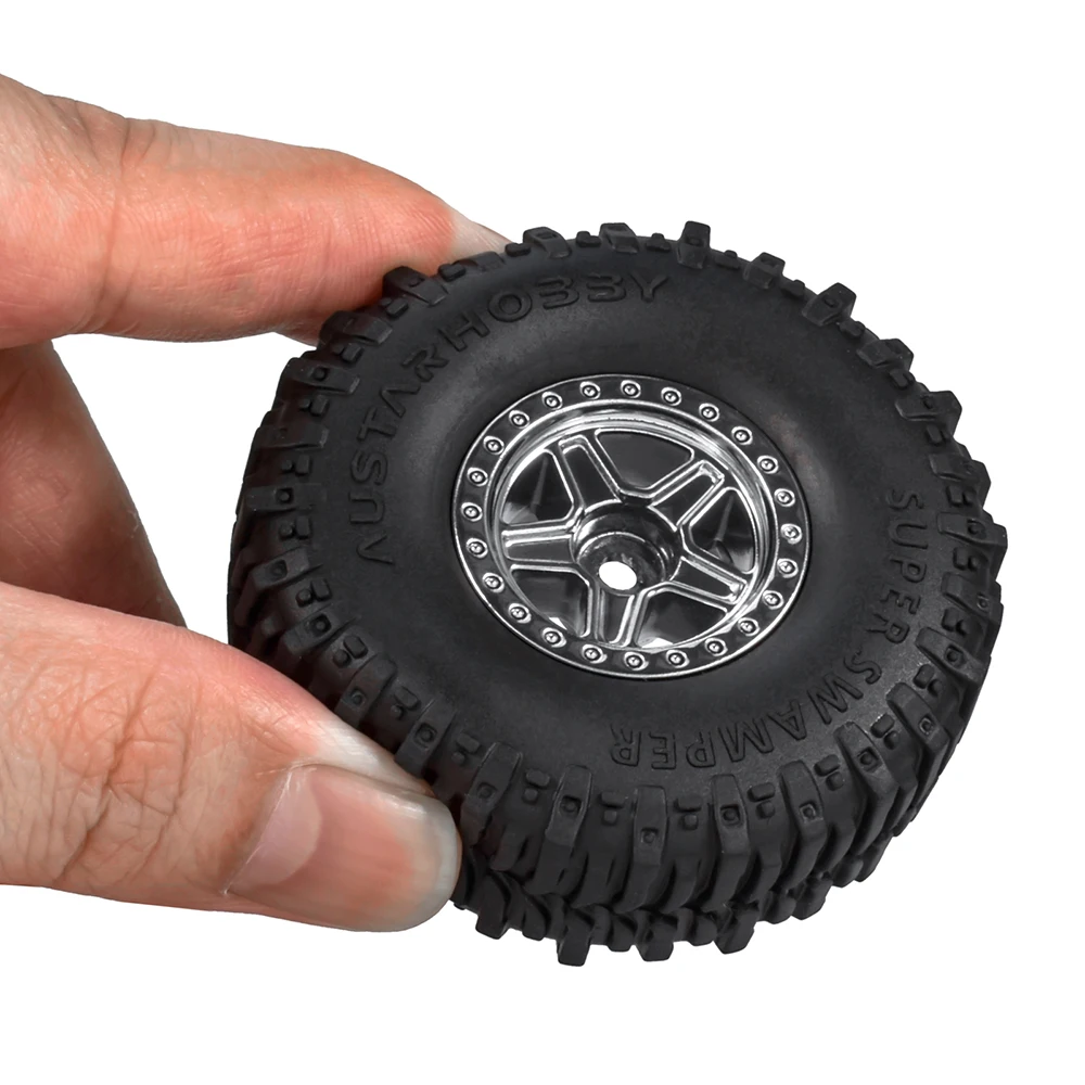 

1.0 inch RC Rubber Tires 4pcs for 1/18 TRX4M 1/24 Axial SCX24 RC Crawler Car