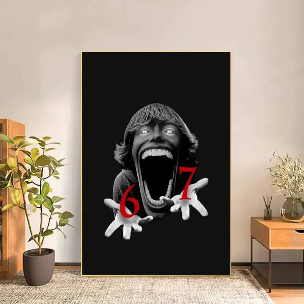 Six Seven 6 7 Poster Versatile HD Waterproof Wall Art Self-Adhesive Decor for Any Space Ideal Gift
