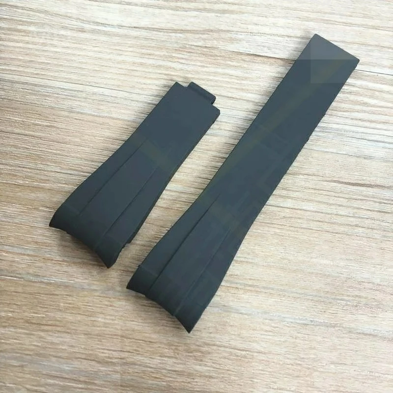 Original Silicone Watch Strap for Rolex Submariner Datejust Explorer 2 Special Strap Curved Interface Folding Buckle 20 21mm
