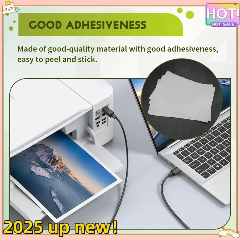 Classy-25 Sheets Printable Vinyl Sticker Paper Self-Adhesive Waterproof Matte White Printing Paper Sheet, For Inkjet Printer