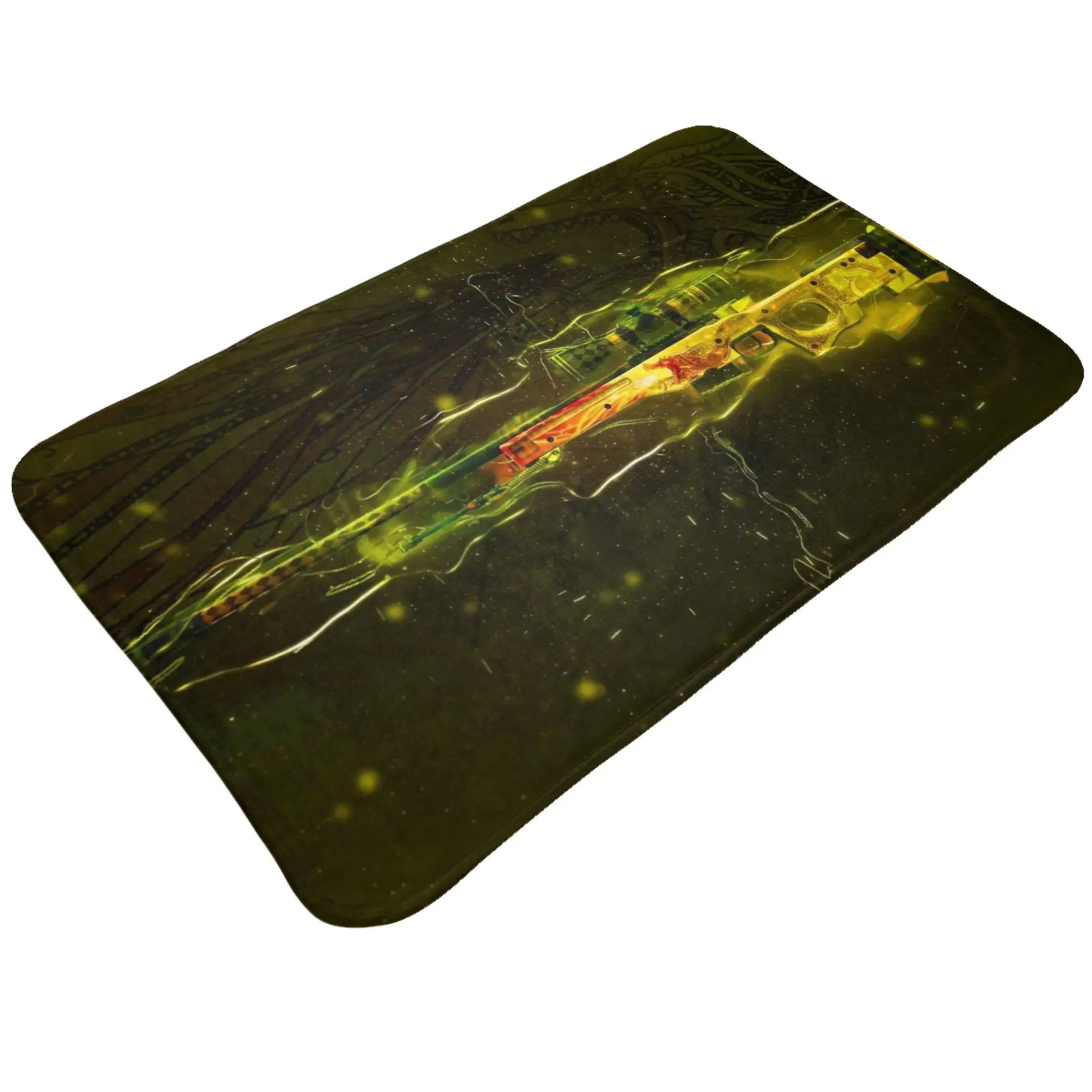 Glowing Toxic CS GO Gun Skin Doormat Bath Living Room Mat  Balcony Home Decor