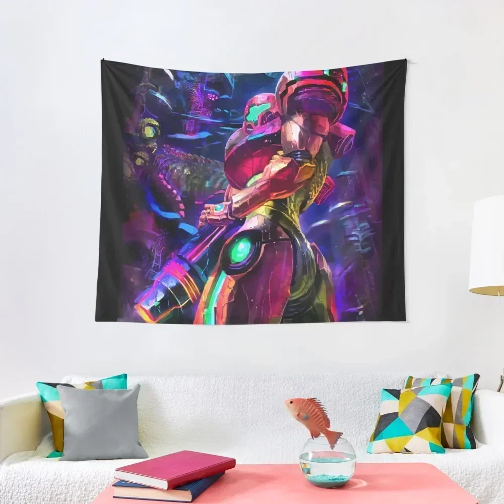 Samus Aran Metroid Tapestry Room Decorations House Decor Tapestry