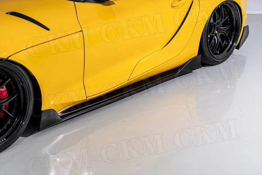 

CKMUUER Carbon Fiber For Toyota Supra 2019 2020 Front Bumper Lip Rear Diffuser Side Skirt Spoiler Wing Flaps Apron Body Kit