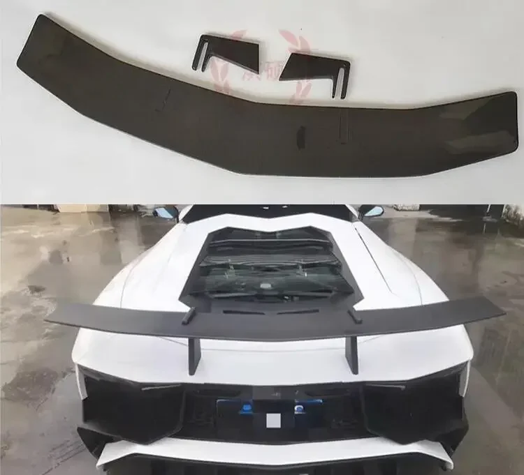 REAL CARBON FIBER REAR WING TRUNK LIP TAIL SPOILER FOR Lamborghini Aventador LP700 LP720 LP750 GT Style