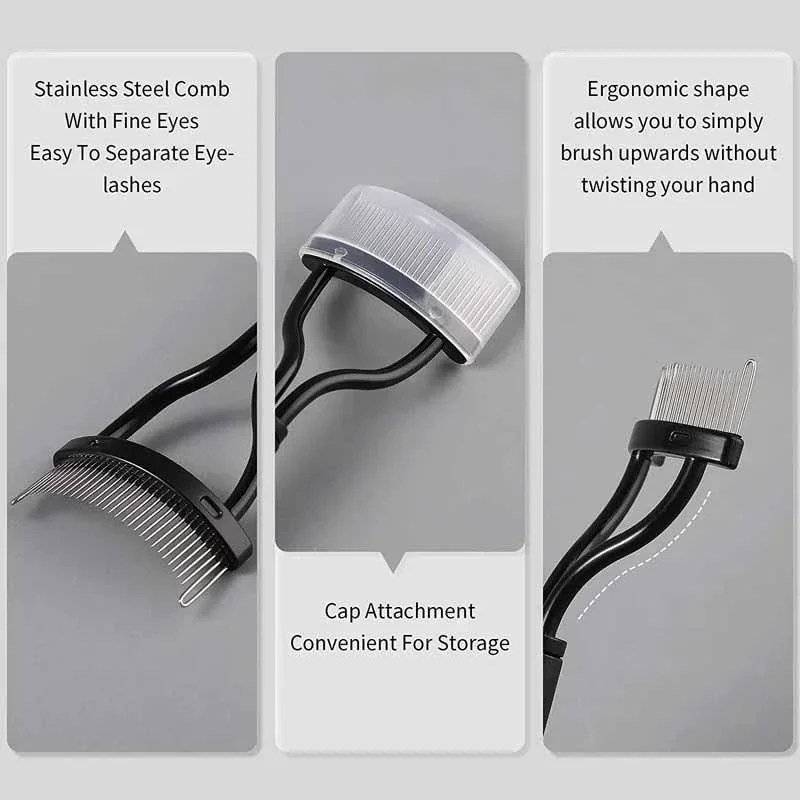 Schwarz Wimpern Curler Kamm Make-Up Mascara Guide Applikator Wimpern Kamm Augenbraue Pinsel Curler Werkzeug für Wimpern