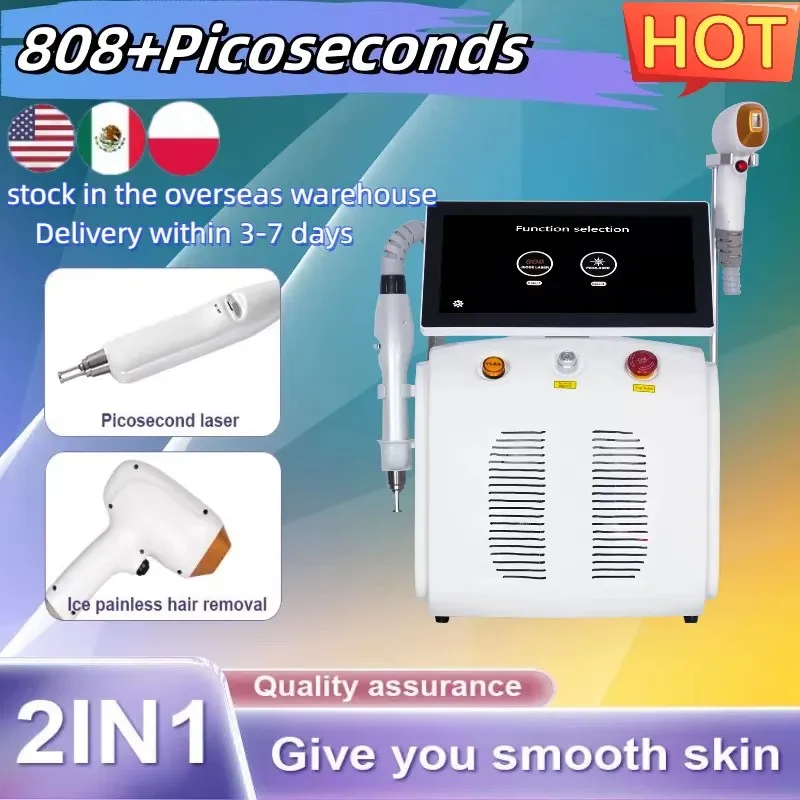 

2025 yag laser tattoo removal picosecond 2 in 1 4 wavelength 808nm 1064nm 755nm diode laser permanent hair removal device