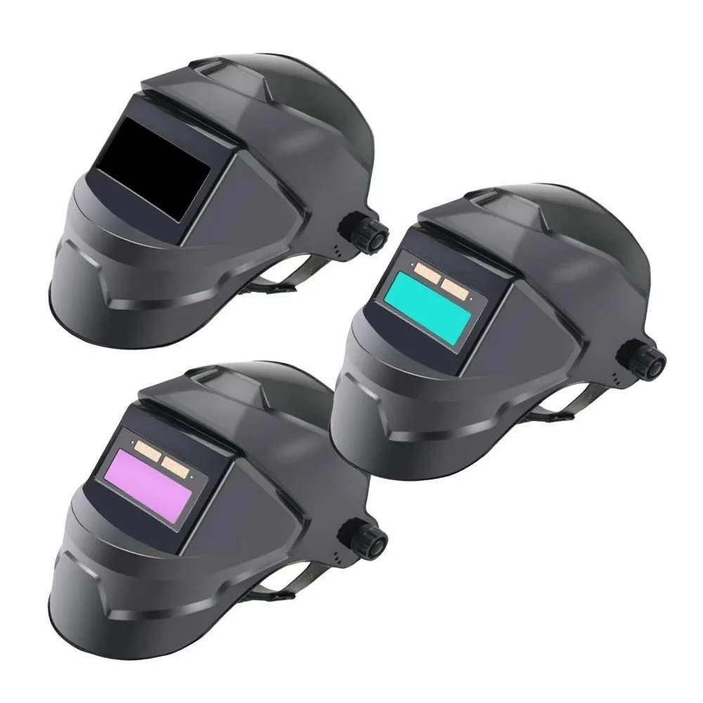 

Сварочная маска с автоматическим затемнением, регулировкой света, термостойкостью и большим защитным экраном