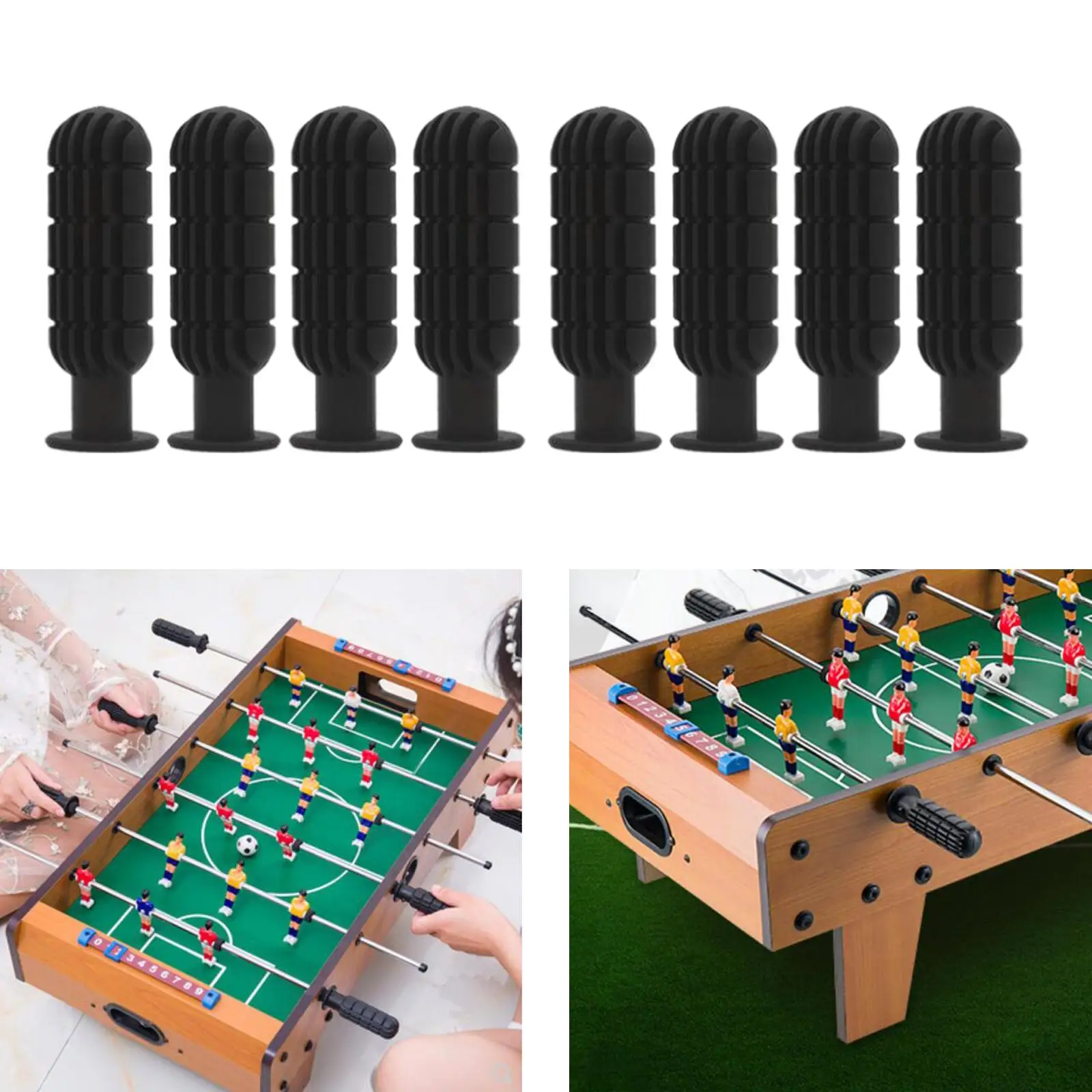 8 Pack Foosball Handle Grips Soccer Table Handles Foosball Rods Replacement