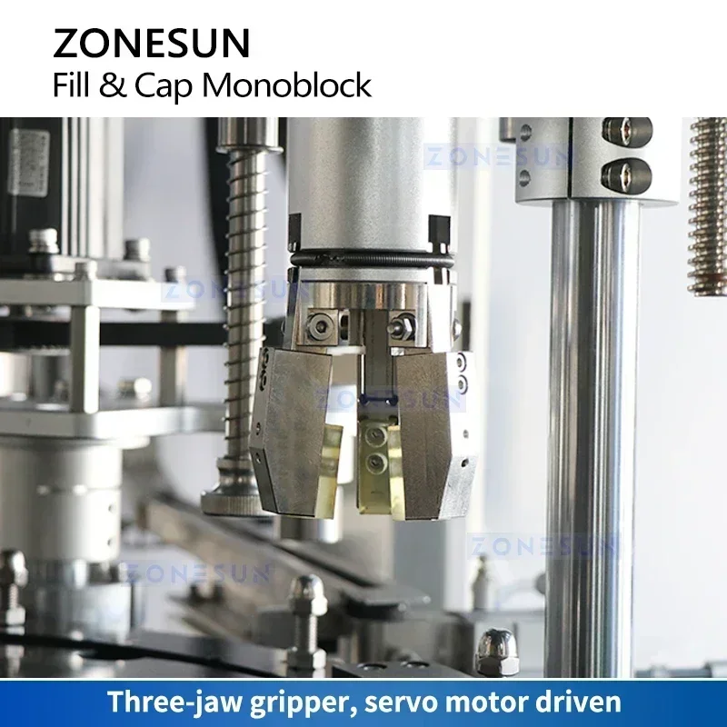 ZONESUN Automatische Flaschenfüll- und Verschließmaschine mit Verschlusszuführung, Hochgeschwindigkeits-Rotationsfüllmaschine, Monoblock ZS-AFC28