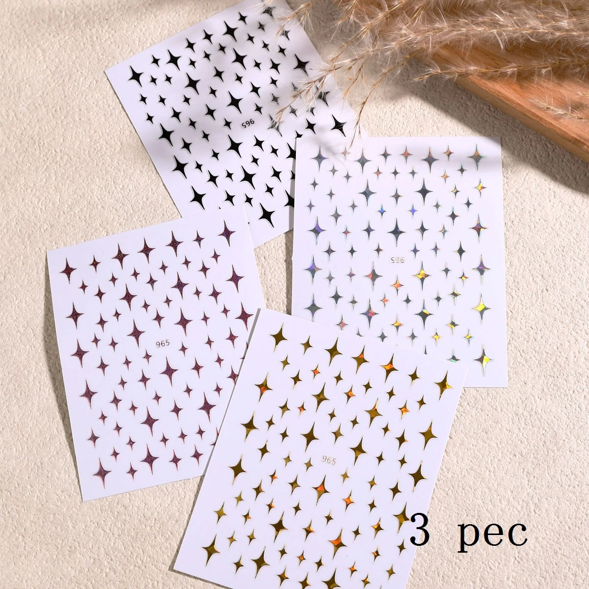 8 pezzi Y2K Satr nail art adesivo pentagramma/strisce incrociate design per unghie autoadesivo per donne ragazze decorazione manicure di lusso