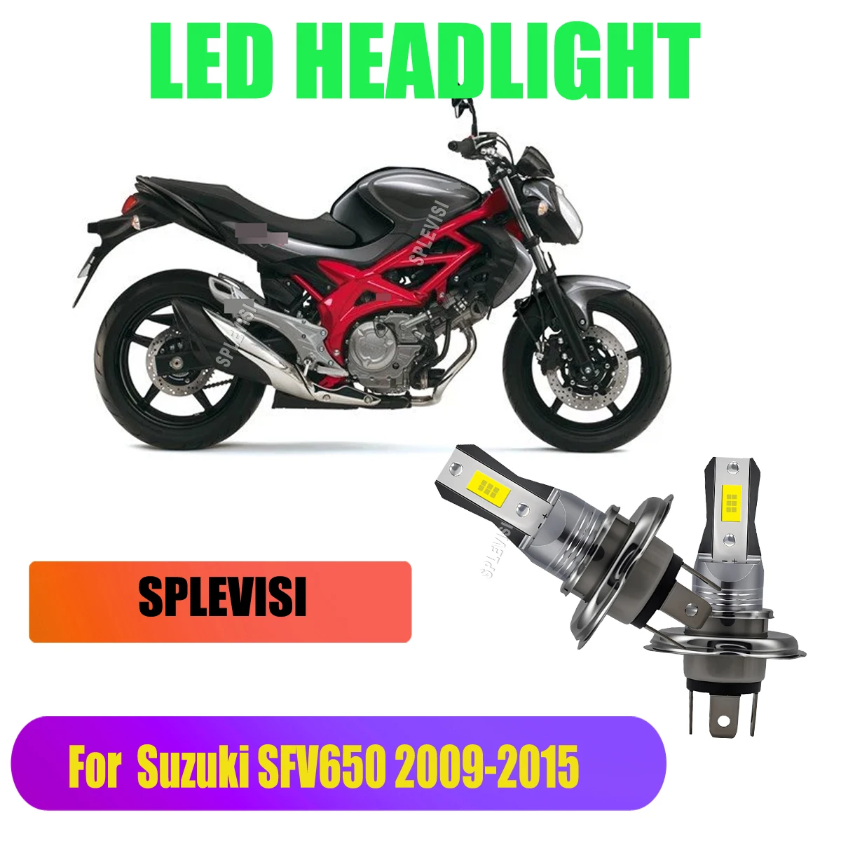 H4 High Low Beam Headlight Bulb 12V 45W - Vibration Resistant & Long Lifespan For Suzuki SFV650 2009 2010 2011 2012 2013-2015