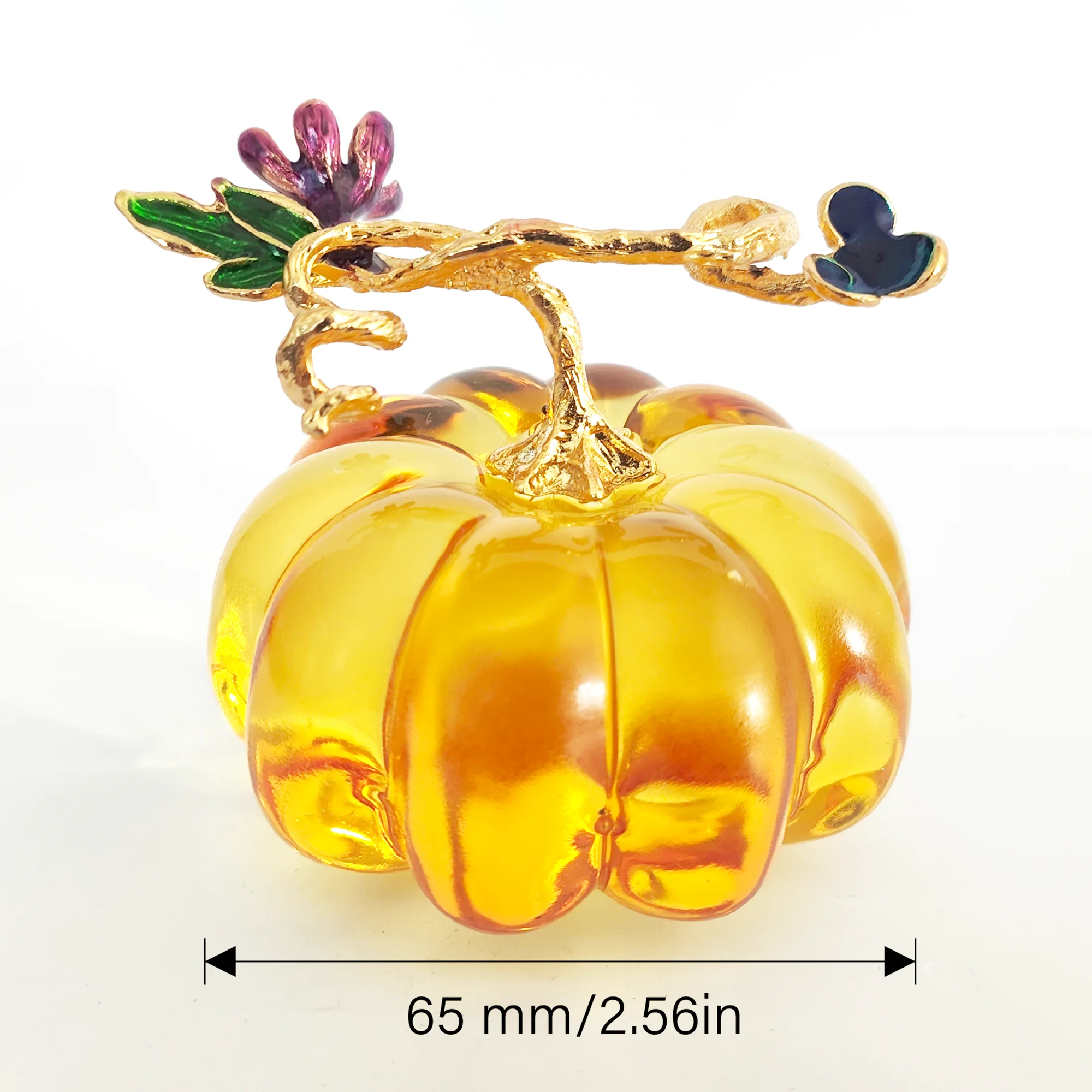 Crystal Pumpkin Ornament Simulation Plant Frosted Furniture Decoration Christmas Halloween Easter  Boutique Gift With Gift Box