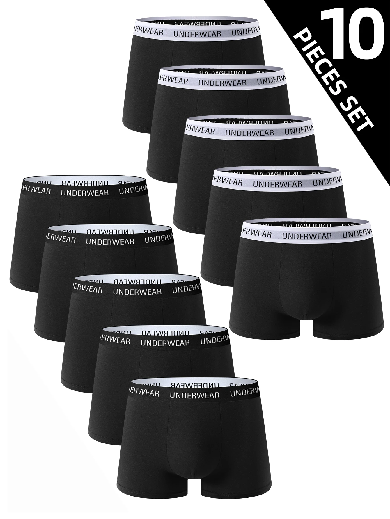 

10 шт., высококачественное мужское нижнее белье, модные классические мужские трусы-боксеры, повседневные спортивные трусы, мягкие удобные дышащие шорты
