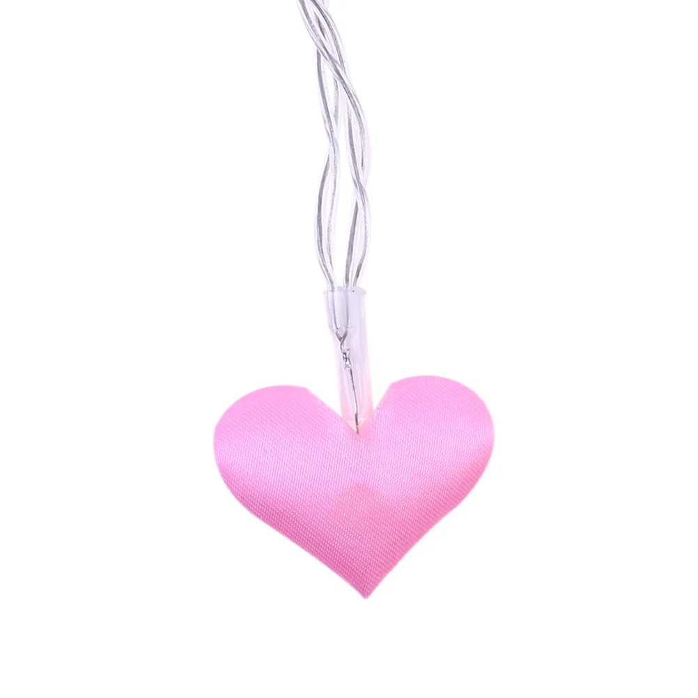

10 Led 1.5M Heart Shaped String Lights Pink Warm White Portable Decoration For Bedroom Garden Patio Party Wedding Festival