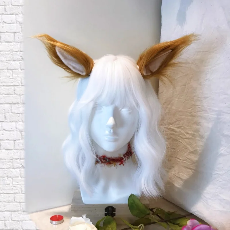 1 Pair Handmade Anime Fur Fox Ear Hair Clip Plush Cat Ear Side Clip Lolita Hair Accessories Animal Night Party Club Cosplay Prop