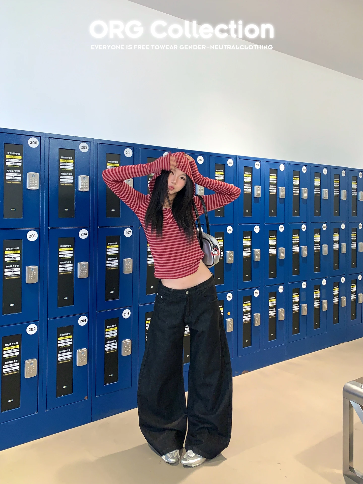 

Low Waist Wide Leg Denim Jeans Women's American Retro Color Block Letter Cross Straight Tube Jeans Street Style Digital Printing