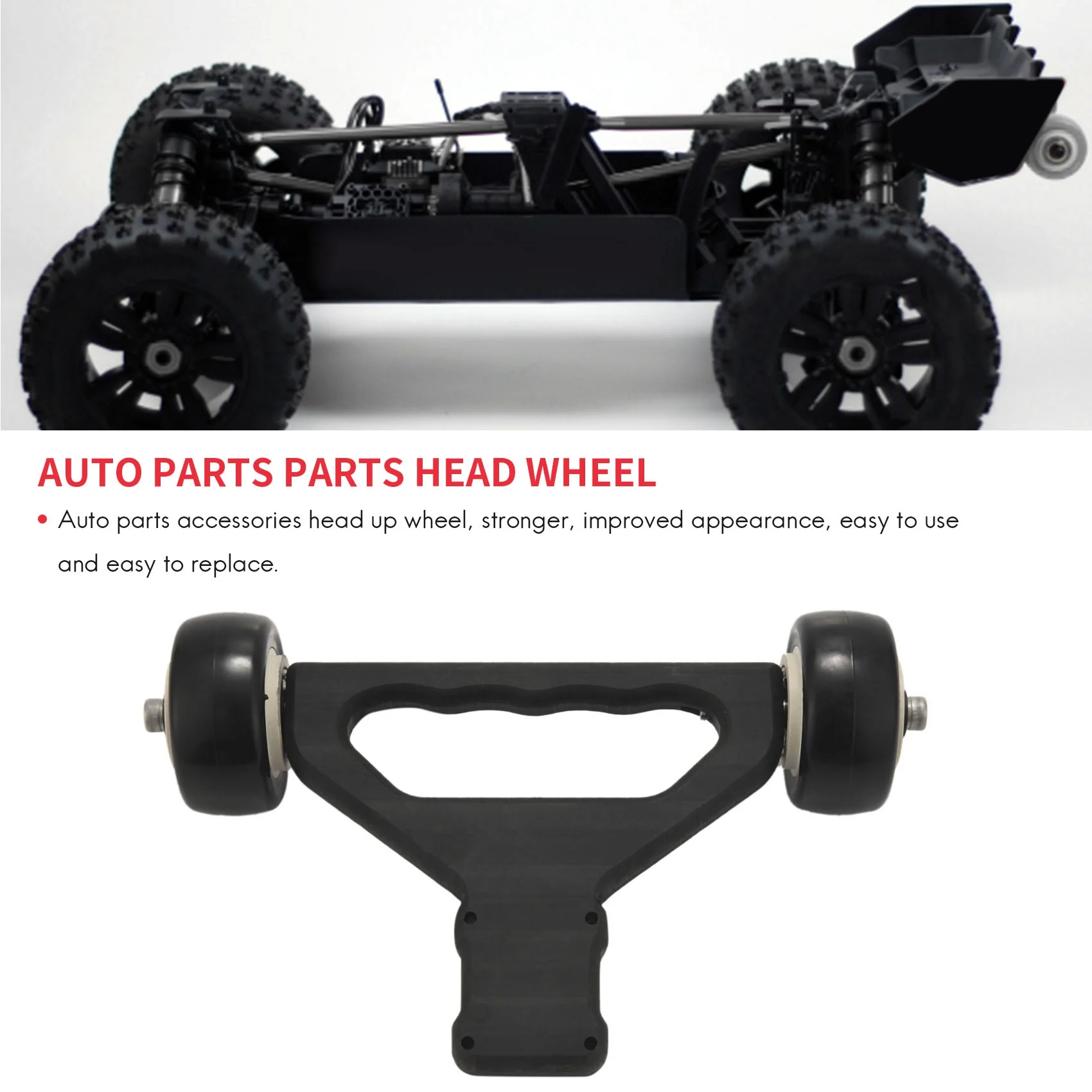 Double Wheel Wheelie Bar for 1/5 ARRMA KRATON 8S OUTCAST 8S Monster Truck RC Car Update Parts Accessories,Black