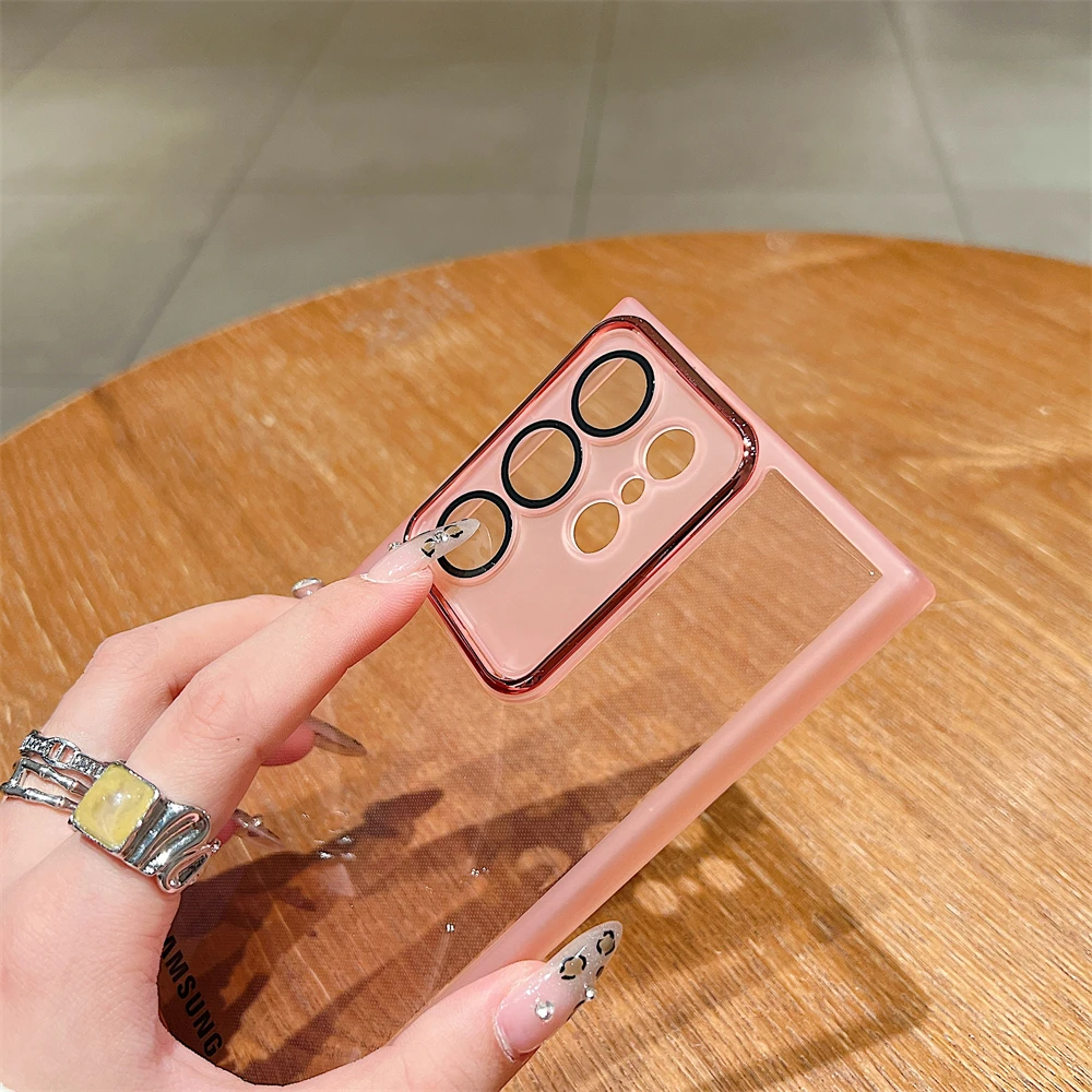 Luxury Transparent Case Samsung Galaxy S26 S25 S24 S23 S22 S21 Note20 Plus Ultra FE Shockproof TPU Clear Soft Phone Cover Bumper