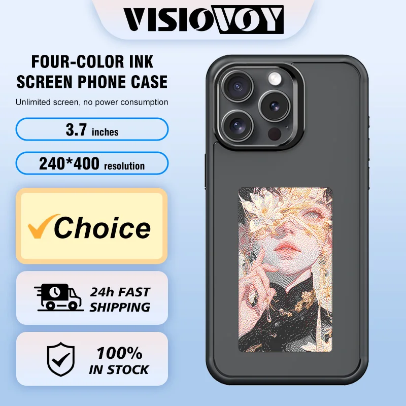 Newtech NFC Function Phone Case For Iphone 16 15 14 13 Pro Max DIY Case E Ink Screen Phone Cover Cartoon Girl Funda Battery Free