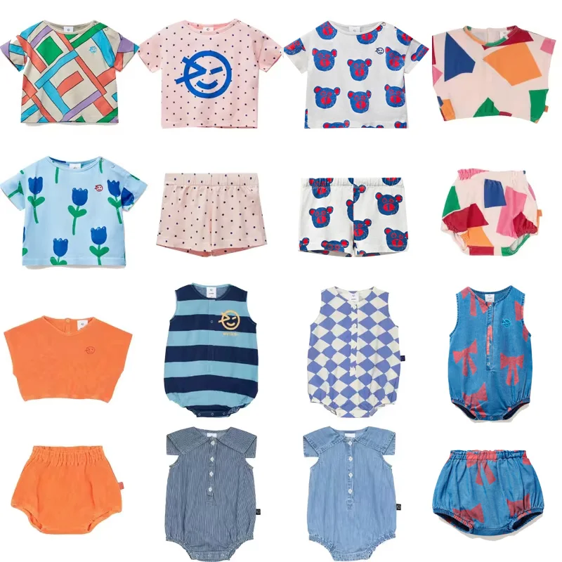 Ss25 Wyn Kids Tees En Shorts Kleding Sets Voor Baby Jongens Meisjes Leuke Print Body Uitloper Tops T-shirts Kleding Sets