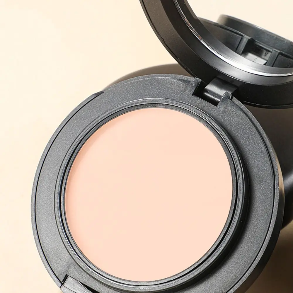 3 Colors Pressed Powder Foundation Silky Texture Oil Control Matte Concealer Waterproof Matte Finish Setting Powder Face Makeup