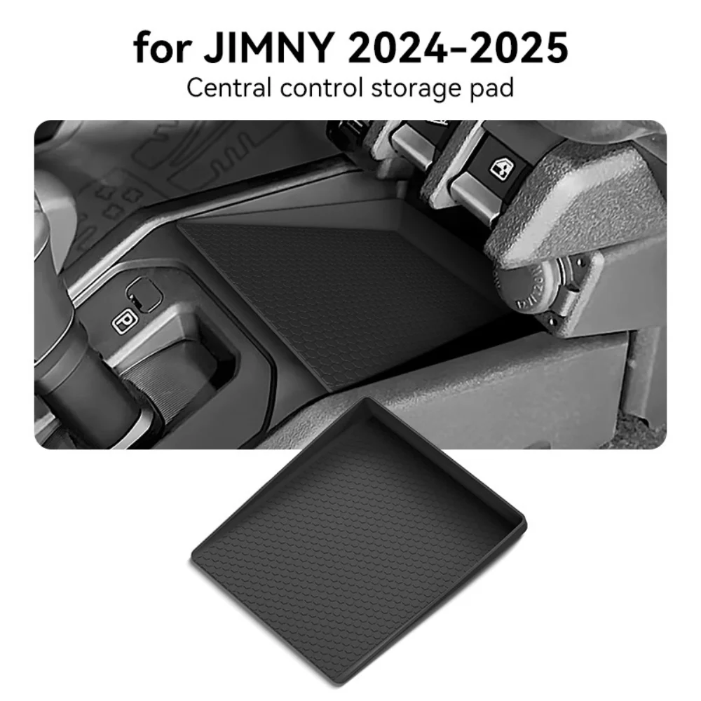 

for Suzuki Jimny 2024 2025 Center Console Storage Box Central Tray Pad Organizer Stowing Tidying Car Interior Accessories Black