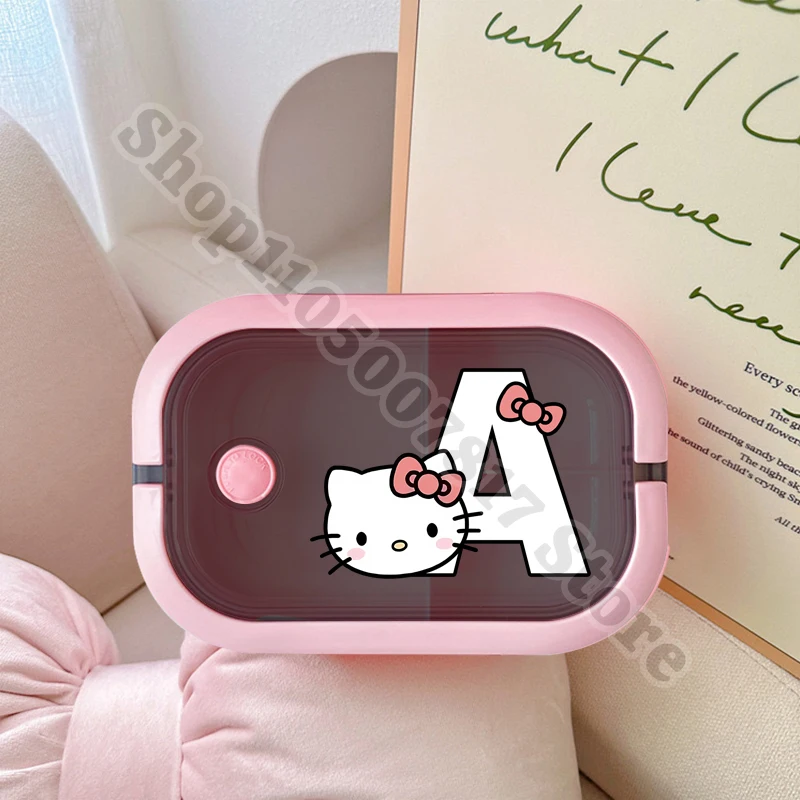

Kids Anime Plastic Lunchbox Hello Kitty Portable Cute Lunch Box for Children Girl Cartoon Fashion Food Container Christmas Gifts