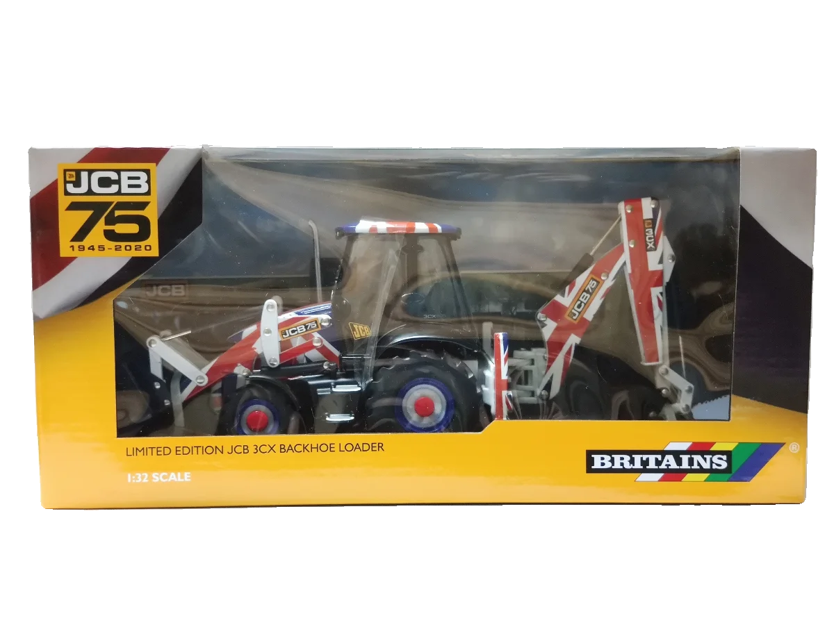 

Diecast 1:32 Scale JCB 3CX BACKHOE LOADER 75th Anniversary Limited Edition Alloy Car Model Collectible Toy Gift Souvenir Display