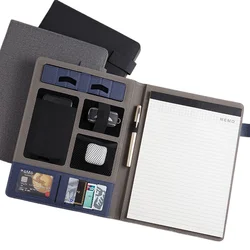 Conference A4 Leather Portfolio File Folder Man Phone Document Holder Organizer Executive Briefcase Business Office Stationery