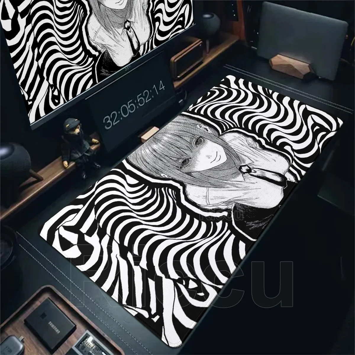 

Large Gamer Reze Makima Mouse Pad Anti-slip Anime Chainsaw Man Office Accessories Keyboard Extension Mat Setup Gaming Decoration