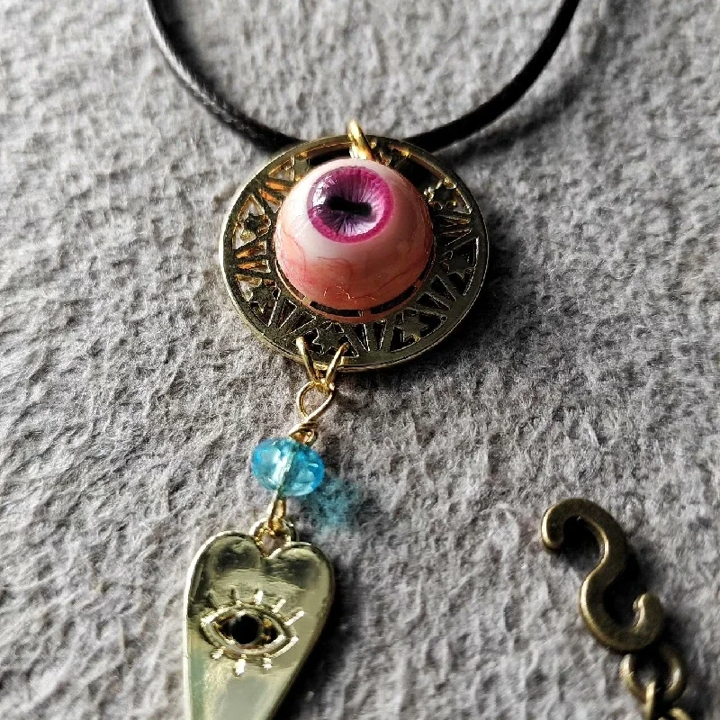 

3078 Creative Handmade Cthulhu Eyeball Pendant Necklace Dark Punk Style Hip Hop Gothic Jewelry Halloween Artwork Customized Gift