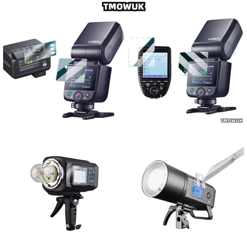 

For Godox X3 V100 V1 Pro AD600BM V480 Flash Screen Protector, Improves Flash Resilience.