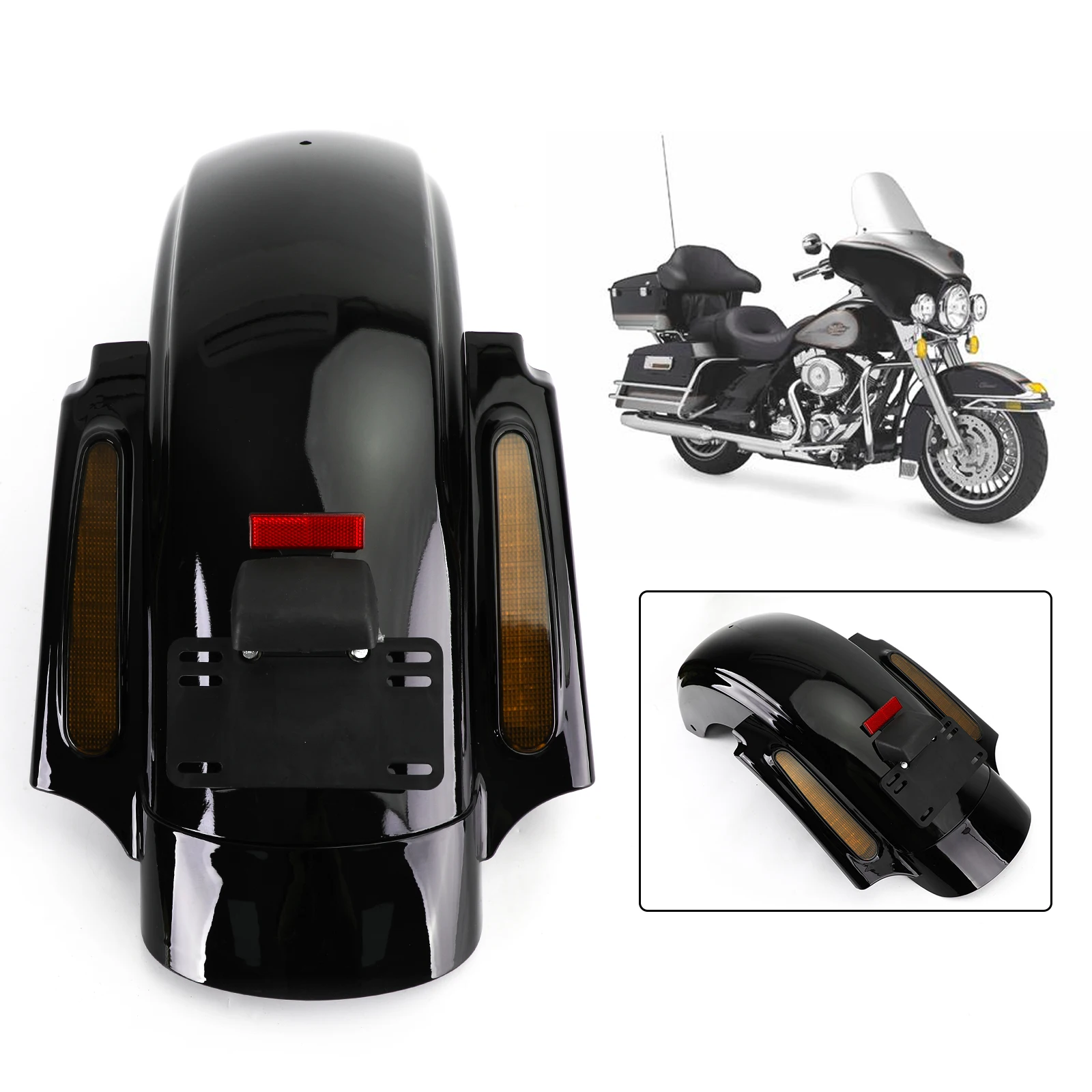 

Topteng Rear Fender with LED Turn Signal Brake Lights for Harley Touring Electra Road Street Glide FLHR 2009-2013