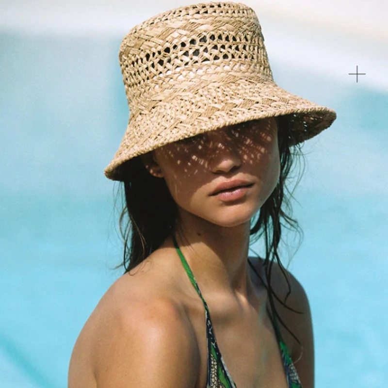 luxury handmade bucket for women fashion beach hats ladies summer sun hat uv protection THE INCA BUCKET - SPECIAL