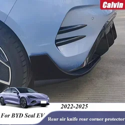 For BYD Seal EV 2022-2025 Car Rear Corner Air Knife Exterior Modification Four-wheel Drive High Matching Rear Lip Modification