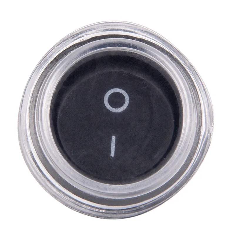 Round Dot Auto Rocker Toggle Switch, capa impermeável, 2 pinos, On-Off SPST, 1pc