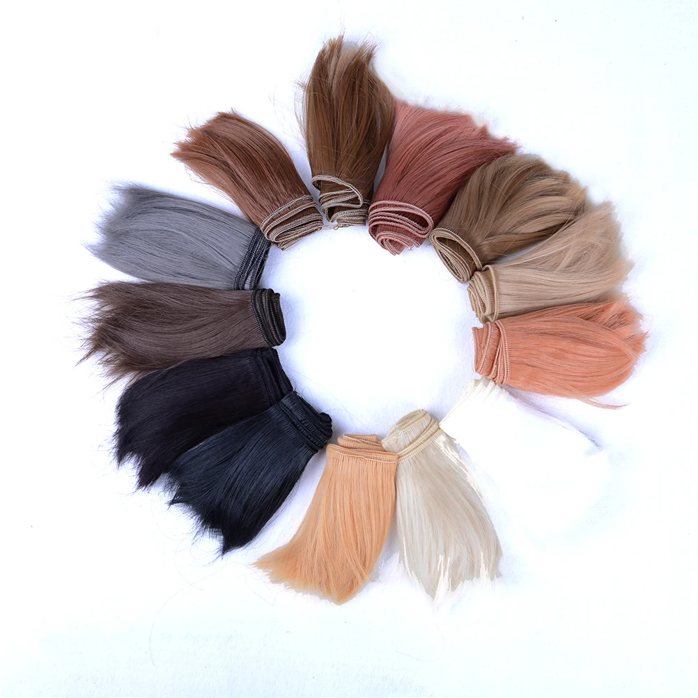 10cmx100cm DIY New Colorful Welf Fringe Bangs Wig Extension High-temperature Wire Handmade Hair for 1/3 1/4 BJD Doll Accessories