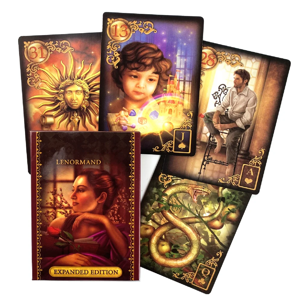 Reverie Lenormand Tarot Deck 47 การ์ด Fate Divination Tarot Card Board เกมออนไลน์คู่มือสําหรับผู้ใหญ่เด็กเกม