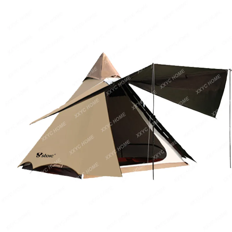 

Outdoor Tent Automatic Pyramid Vinyl Sun Protective Double-Layer Rain-Proof Light Luxury Camping Tent