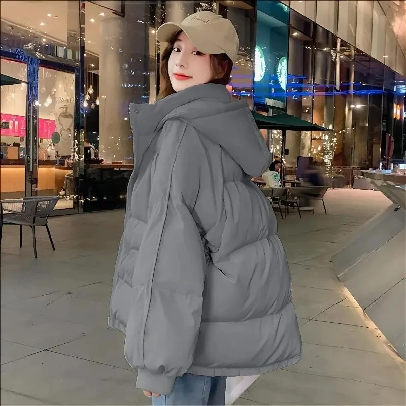 Women Hooded Cotton-padded Thickened Warm Coat Pocket Casual Parkas Zipper Cardigan For Women Thermal Jacket 2024 Fall Winter