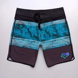 Men‘s Brand Classic 4-Way Elasticity BoardShorts Waterproof Bermuda Beach Surf Pants Quick-dry Sport Beach Surf Short Swim Trunk