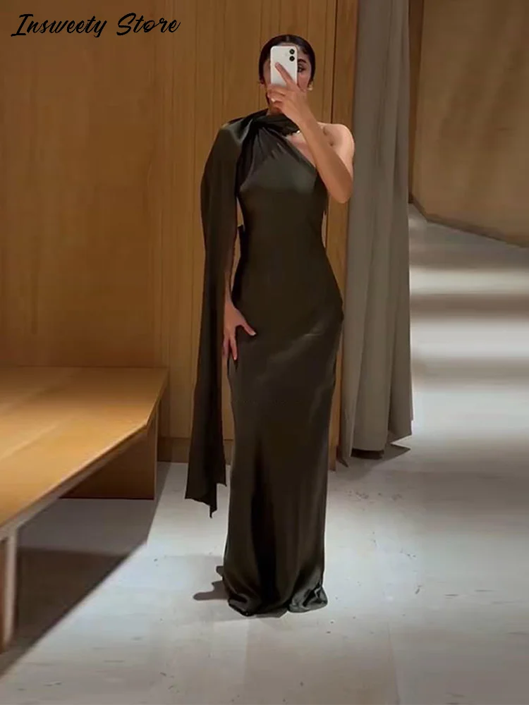 Seksowna satynowa sukienka na ramiączkach, damska, bez rękawów, z odkrytymi plecami, dopasowana, długa do podłogi, nowa kolekcja wiosna 2026, elegancka suknia wieczorowa.