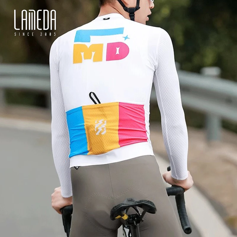 LAMEDA New Cycling Jersey Summer Breathable Quick Drying Men Long Sleeves Short Sleeves With Pockets Professional MTB Road Bike